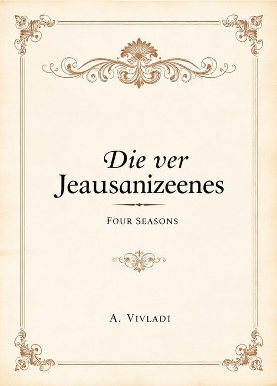 Notencover der vier Jahreszeiten von A. Vivaldi